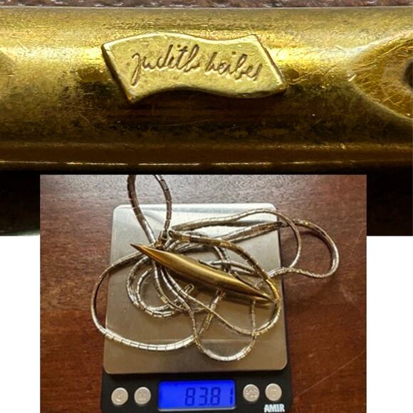 Vintage Judith Leiber Snake Chain Bar Belt – 70s- early 1980s, Rare, signed.
